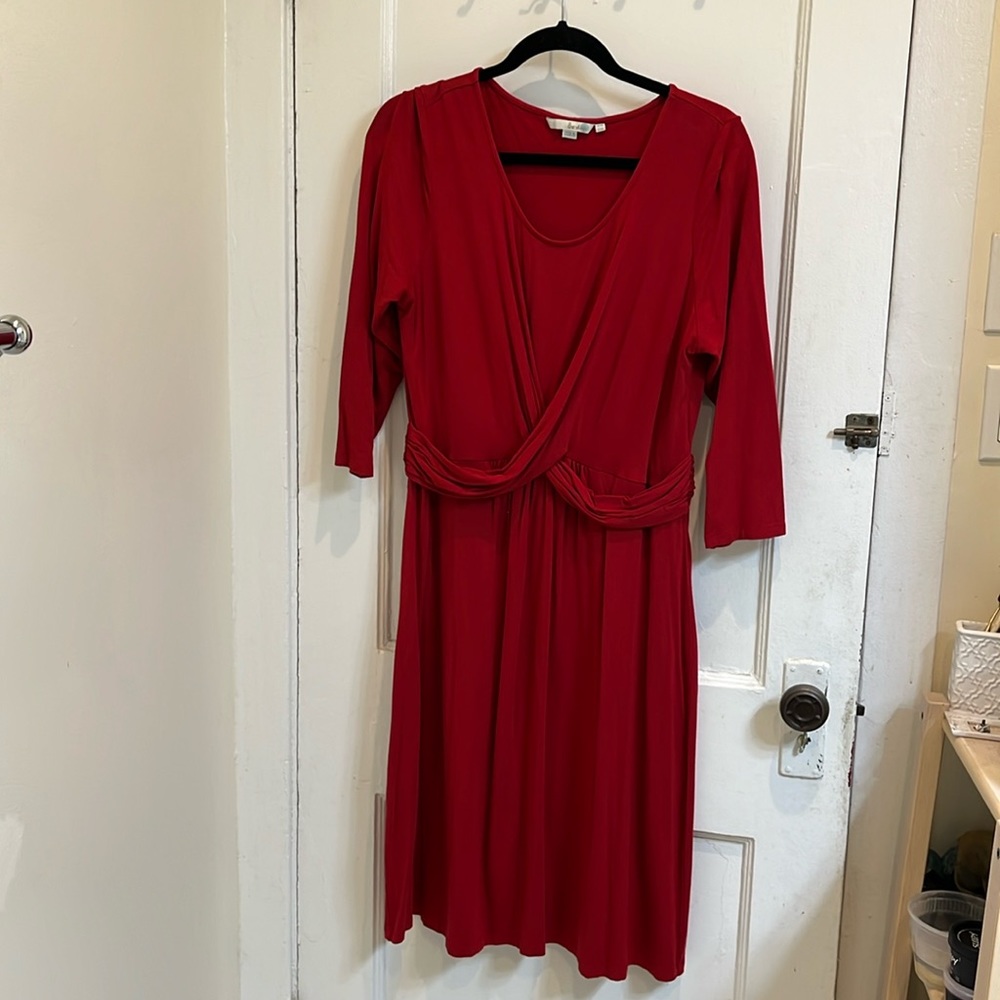 Red knit Boden dress